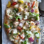 Shrimp Naan Flatbread in Coconut Sauce